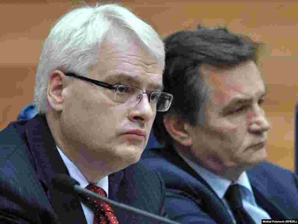 Predsjednik Hrvatske Ivo Josipović i predsjedavajući Predsjedništva BiH Haris Sialjdžić - Photo: Midhat Poturović