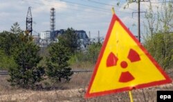 Вид на Чорнобильську АЕС. Травень 2015 року