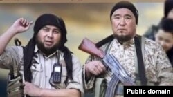 Kazakhstan - Marat Maulenov (R), Kazakh jihadist in Syria. Screenshot. Undated