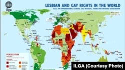 Harta drepturilor lesbienelor şi gayilor în lume