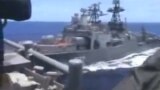 U.S. Navy Releases Video Of Close Call With Russian Destroyer