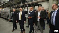 Функционери во посета на белгиската компанија „Ван Хол“ во ТИРЗ Скопје.