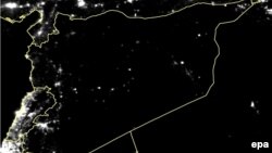صورة ملتقطة بالأقمار الصناعية تمثل سوريا