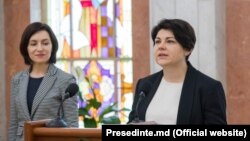 Președinta Maia Sandu și candidata la funcția de premier, Natalia Gavriliță (arhivă)