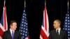 Кэмерон и Обама на пресс-конференции в Брюсселе 