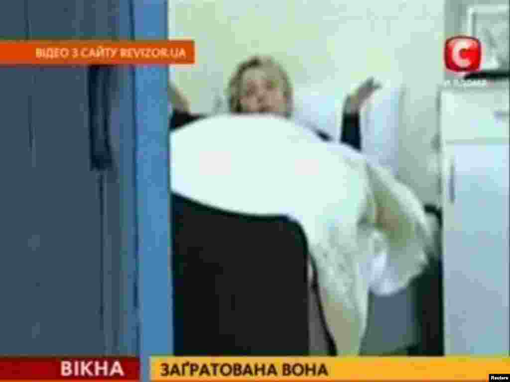 Undated footage released to Reuters TV caused outrage in Ukraine in December, after Tymoshenko protested over being filmed against her will. 