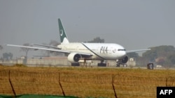 A Pakistan International Airline plane taxis on the runway in Islamabad. (file photo)