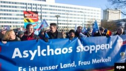 Protest al susținătorilor AfD, Neubrandenburg, Germania
