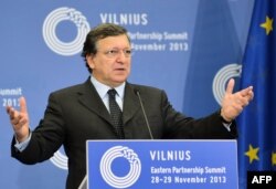 Президент Еврокомиссии Жозе Мануэль Баррозу. Вильнюс, 29 ноября 2013 года.