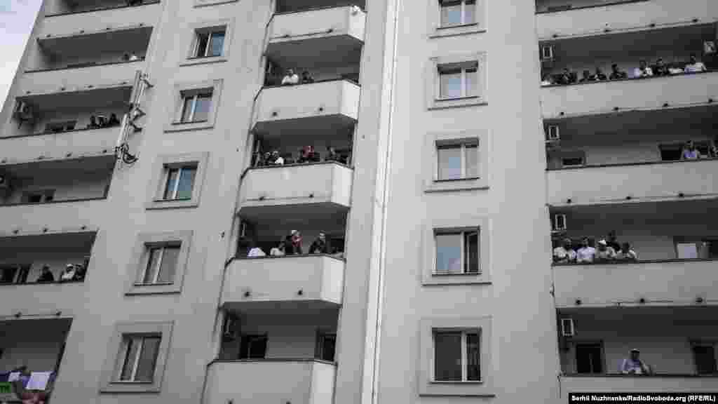 Hasidic pilgrims celebrated from balconies and rooftops. Rosh Hashanah festivities began after sundown on September 9.
