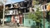 В многоэтажном жилом доме в Ашхабаде возник пожар.Видео