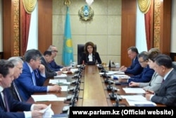 Спикер сената Дарига Назарбаева в верхней палате парламента. 26 марта 2019 года.