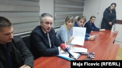 Negovan Šaranović obraća se na pres-konferenciji