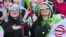 Iran - women at a soccer game - female football fans - screen grab