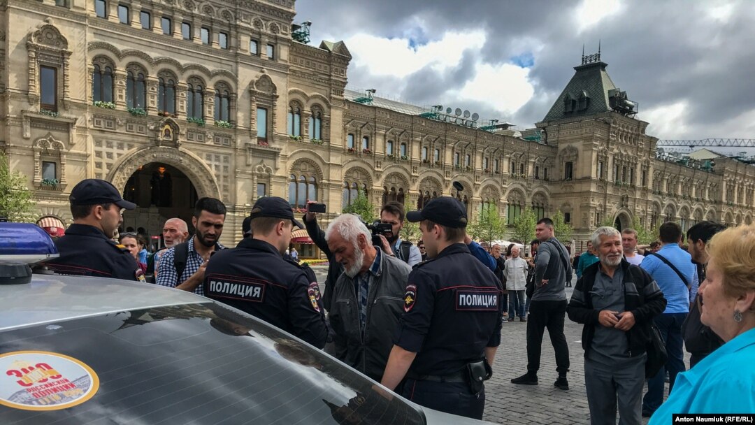 Задержание на Красной площади в Москве