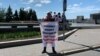 Одиночный пикет против поправок к Конституции. 9 июня 2020 года в Казани 