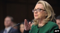 U.S. Secretary of State Hillary Clinton testifies before the Senate Foreign Relations Committee about the September 11, 2012, attack on the U.S. mission in Benghazi, Libya, in Washington on January 23.