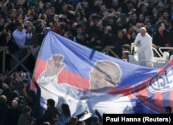 Під час інавгурації у Ватикані, 19 березня 2013 року