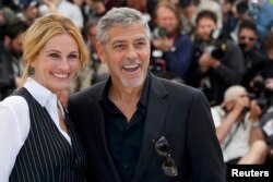 Джордж Клуні та Джулія Робертс у Каннах. 12 травня 2016 року