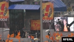 Оранжевая революция. Киев, площадь Независимости, ноябрь 2004 года. 