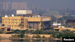 نمایی از سفارت آمریکا در منطقه سبز بغداد
