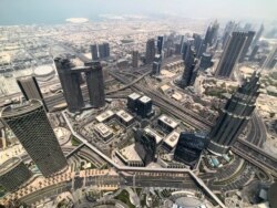Вид Дубая с башни "Бурдж аль-Халифа"