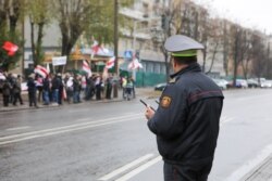 Міліція стежить за ходою «Дзяди». Мінськ, Білорусь, 3 листопада 2019 року