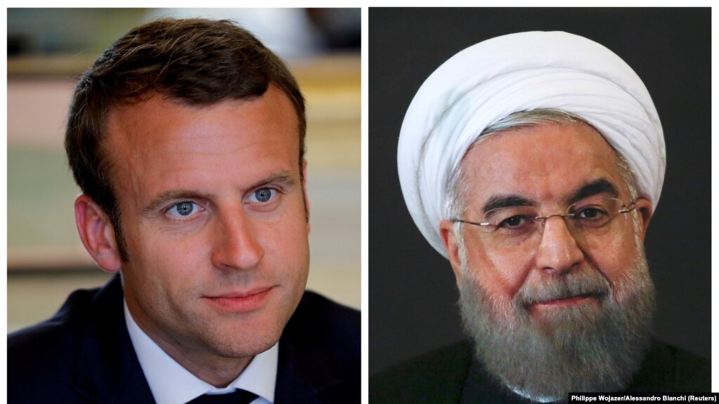 حسن روحانی (راست) و امانوئل مکرون، روسای جمهوری ایران و فرانسه.