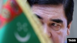 Turkmen President Gurbanguly Berdymukhammedov during a meeting with the Russian foreign minister in Ashgabat in January.