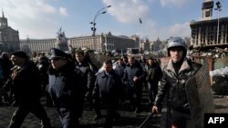 Pamje nga protestat e sotme në Kiev