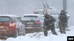 Снегопад в Москве