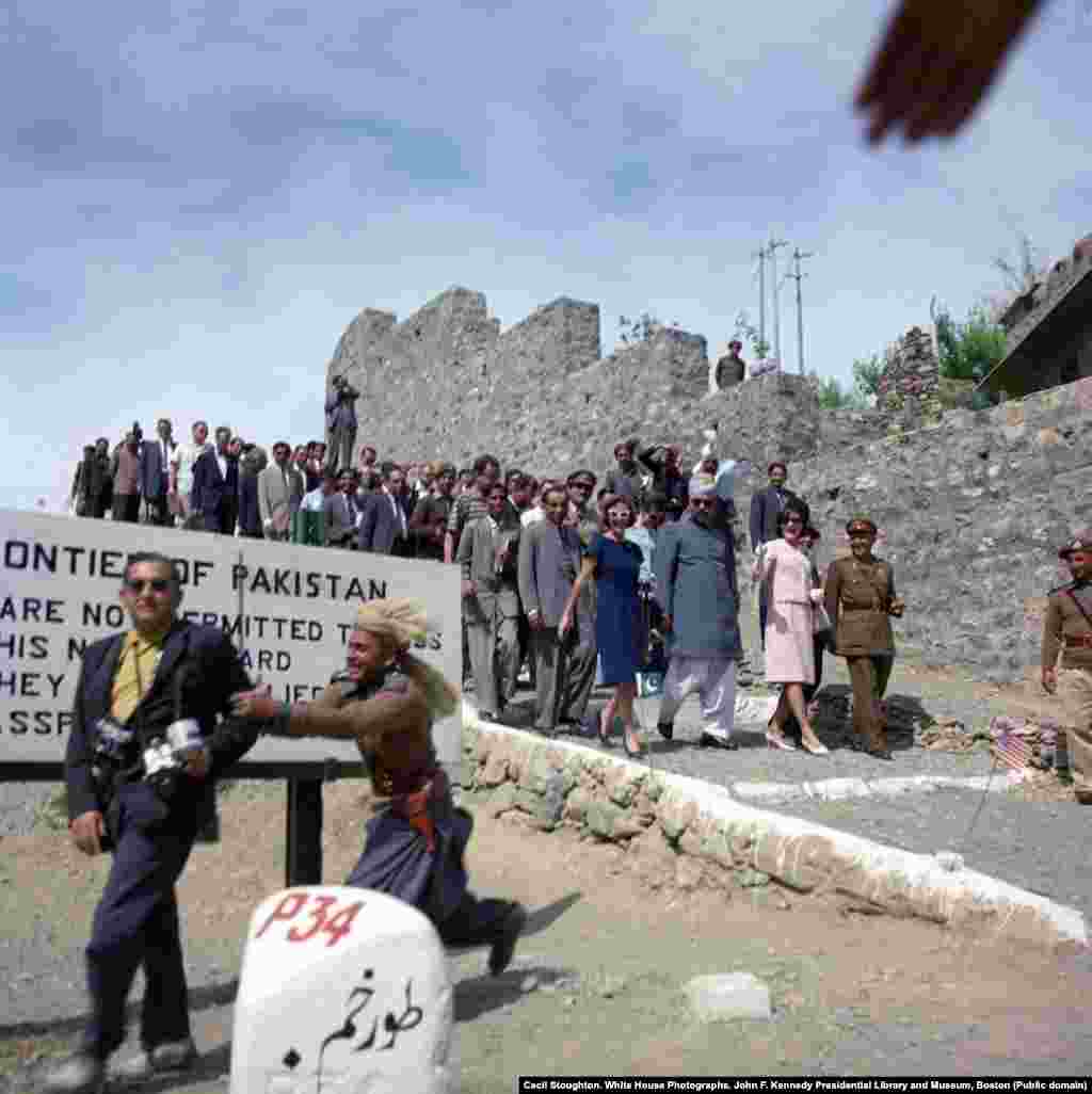 The first lady visits the Khyber Pass, near the Pakistan-Afghan border. During this outing, Clint Hill says tribesmen intended to &quot;sacrifice&quot; a lamb in front of the animal-loving first lady as a sign of respect. Hill intervened and ordered a colleague to &quot;guard that lamb with your life&quot; until Kennedy had left.