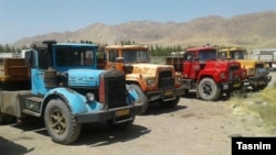 Rusty old western Trucks in Iran.