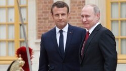 Еммануель Макрон приймає президента Росії Володимира Путіна у Версалі. Франція, 29 травня, 2017 рік