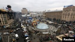 Piața Independenței, duminică, la Kiev