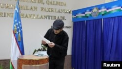 Избирательный участок в Ташкенте