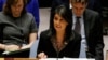 U.S. Ambassador to the United Nations Nikki Haley speaks during the United Nations Security Council meeting on the situation in the Middle East, including Palestine, at the U.N. December 18, 2017