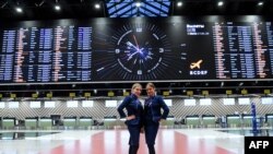 A view of the departure hall at the new terminal C of Moscow's Sheremetyevo airport on January 17.