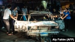 Қоҳирадаги портлашга алоқадор автомашина.