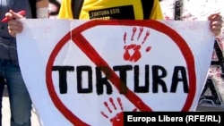 Moldova - Demonstration „Stop torture” in Chisinau, undated
