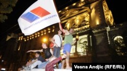 Serbs celebrate nationalist Tomislav Nikolic's election as president in Belgrade on May 20. 