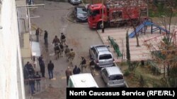 Сцена полицейской операции в Тбилиси, 22 ноября 2017 года