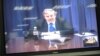 На снимке: посол США в ОБСЕ Иен Келли проводит видеоконференцию