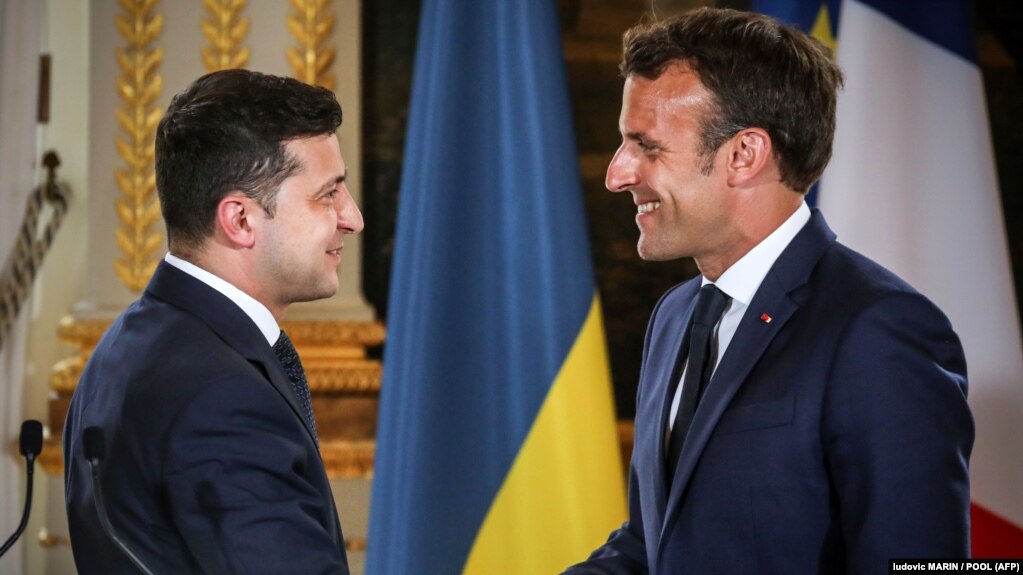 Президенти України та Франції Володимир Зеленський та Емманюель Макрон (фото архівне)