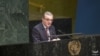 Հայաստանի ներկայացուցիչ Զոհրաբ Մնացականյանը ելույթ է ունենում ՄԱԿ-ի ամբիոնից, Նյու Յորք, 11-ը սեպտեմբերի, 2015թ.