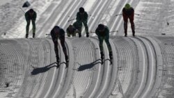 Масс-старт на соревнованиях по лыжным гонкам среди женщин на Олимпиаде-2018