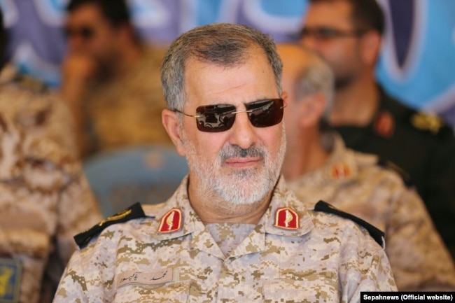 Iran – Iranin Brigadier General Mohammad Pakpour, during a military drill in Iran, undated.