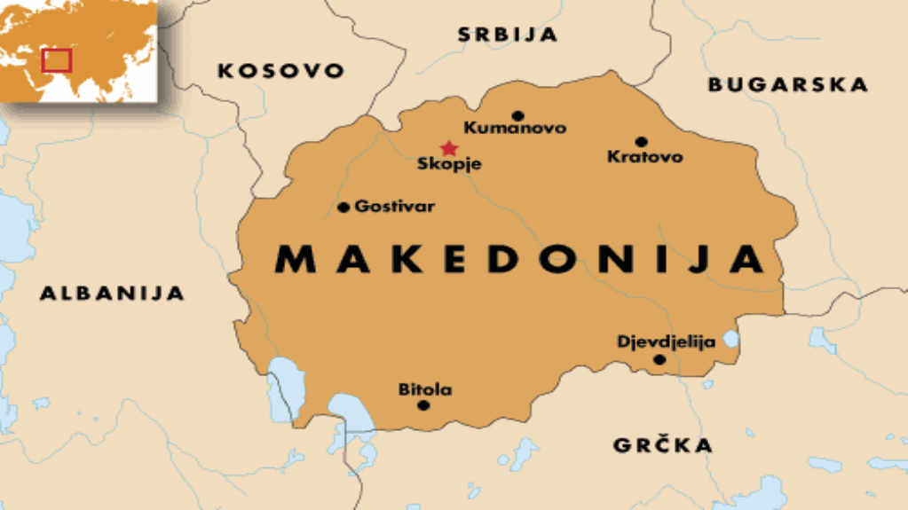mapa makedonije Makedonija: Registrovan još jedan slabiji zemljotres mapa makedonije