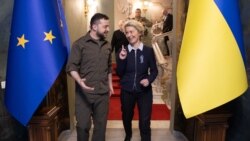 Președintele Ucrainei, Volodimir Zelenski, și președinta CE, Ursula von der Leyen, vineri, 8 aprilie, la Kiev.