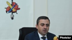 Armenia -- Ishkhan Saghatelian, the head of Dashnaktsutyun's governing body in Armenia, at a news conference in Yerevan, April 30, 2019.